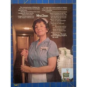 Vintage Print Ad Holiday Inn Mrs. Clean 1971
